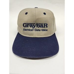 Graybar Hat Cap Tan and Blue Electrical Data Voice SnapBack
